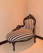 Chique zwart-wit chaise longue barok / kinderstoel, Ophalen, Minder dan 50 cm, Minder dan 75 cm, Zo goed als nieuw