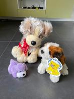3 vintage knuffels honden, Kinderen en Baby's, Speelgoed | Knuffels en Pluche, Hond, Ophalen of Verzenden