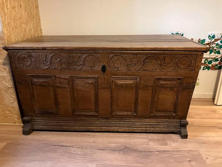 Antieke dekenkist, Huis en Inrichting, Woonaccessoires | Kisten, Zo goed als nieuw, Minder dan 50 cm, 50 tot 75 cm, 50 tot 100 cm