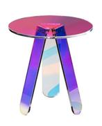 kleurrijk perspex bijzettafeltje, Huis en Inrichting, Tafels | Bijzettafels, Rond, Nieuw, Modern oily, Ophalen