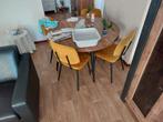 Eetkamertafel met 4 gestoffeerde stoelen, Huis en Inrichting, Tafels | Eettafels, Ophalen of Verzenden