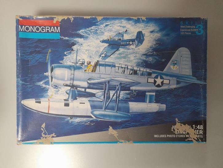 1/48 Vought Kingfisher(Monogram), Hobby en Vrije tijd, Modelbouw | Vliegtuigen en Helikopters, Gebruikt, Vliegtuig, Groter dan 1:72