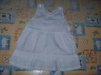 Mouwloos wit katoenen zomerjurkje jurkje TUUF'S WORLD mt 68, Gebruikt, Meisje, Jurkje of Rokje, Ophalen of Verzenden