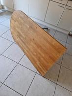 Houten blad voor bar/tafel plus verstelbare metalen poot, Huis en Inrichting, Ophalen, Gebruikt