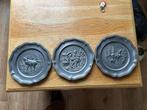 Tinnen borden - 3 stuks, Antiek en Kunst, Antiek | Tin, Ophalen