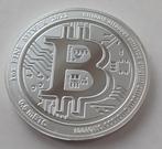 1 ounce zilveren bitcoin, Ophalen of Verzenden, Zilver