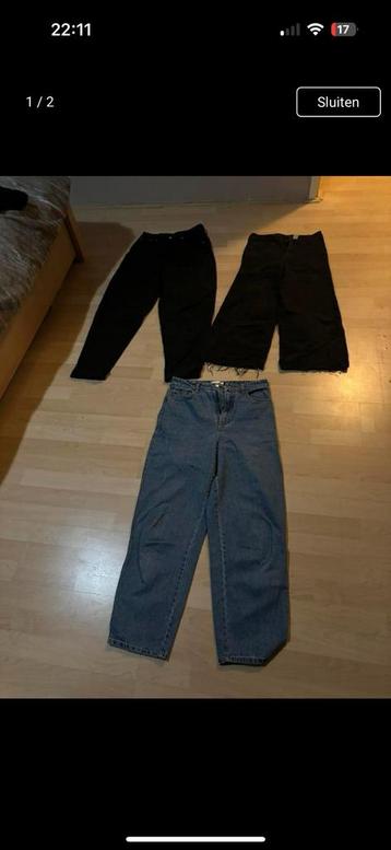 Spijkerbroeken jeans wijd model moeder broek m beschikbaar voor biedingen