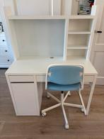 Ikea bureau Micke met opbouw + stoel - ALS NIEUW, Ophalen, Zo goed als nieuw
