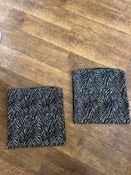 Kussenhoezen zebraprint, Huis en Inrichting, Ophalen of Verzenden, Zo goed als nieuw, Vierkant