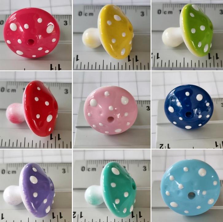 Grote acrylkralen paddenstoelen paddenstoel kralen mushroom, Hobby en Vrije tijd, Kralen en Sieraden maken, Nieuw, Kraal, Verzenden