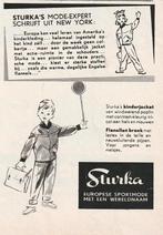 Retro reclame 1954 Sturka jongensmode voor conducteurtjes, Verzamelen, Verzenden, Overige typen