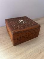 Hout kistje - vintage houtsnijwerk, Ophalen of Verzenden, Zo goed als nieuw, Minder dan 50 cm