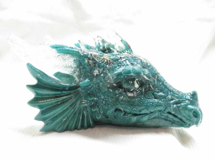 orgoniet draak Zonnesteen met madeliefjes, Verzamelen, Mineralen en Fossielen, Ophalen of Verzenden