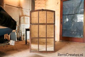 Spiegel raamwerk | grote gietijzeren stalraam | 136x80cm beschikbaar voor biedingen