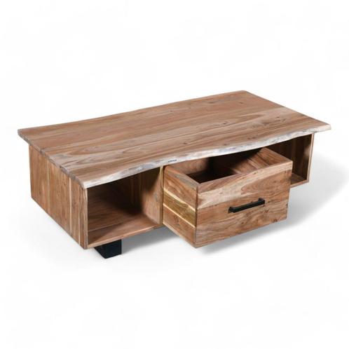 Acaciahouten salontafel van 120x60cm, Huis en Inrichting, Tafels | Salontafels, Nieuw, Minder dan 50 cm, 50 tot 100 cm, 150 tot 200 cm
