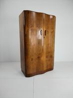 Prachtige Engelse Art Deco Burr Walnut Kledingkast, Ophalen