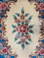 Handgeknoopt Oriental wol Aubusson tapijt ovaal blue 173x240, Huis en Inrichting, 200 cm of meer, 150 tot 200 cm, Aubusson Frans floral Oriental hype