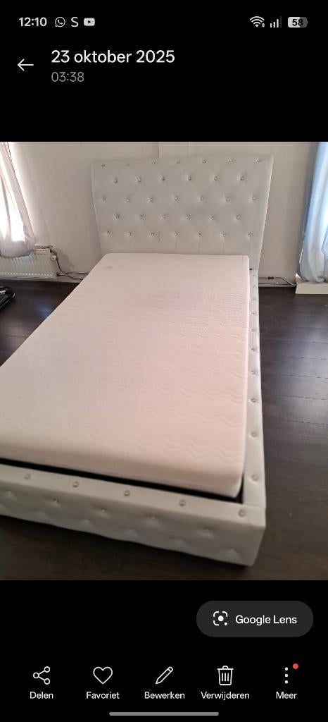 Twijfelaar bed, Huis en Inrichting, Slaapkamer | Bedden, Ophalen, Gebruikt, Twijfelaar, 120 cm