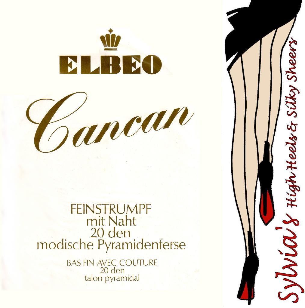 Elbeo Cancan vintage 20 denier ff sheer nylons maat 9, Overige typen, Nieuw, Maat 39 t/m 42, Grijs