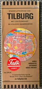 Plattegrond - TILBURG, GOIRLE, OISTERWIJK, BERKEL, 1978, Boeken, Atlassen en Landkaarten, Gelezen, Falkplan VVV Hart van Brabant