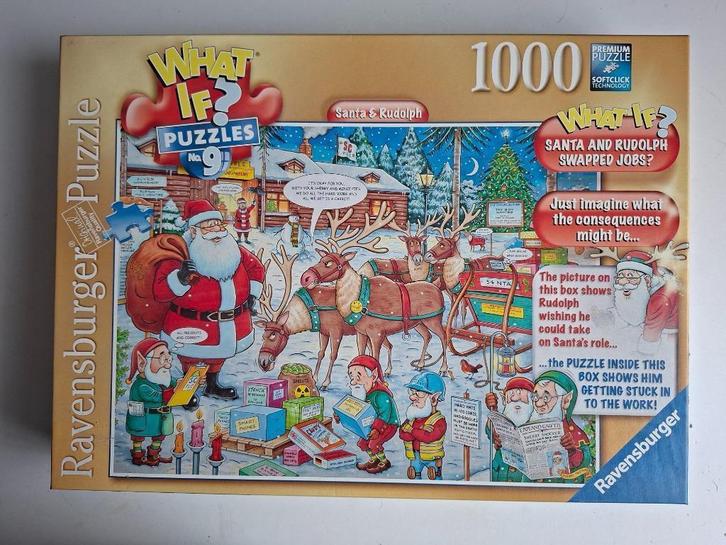 Ravensburger - What If? no. 9 Santa & Rudolf (1000st), Hobby en Vrije tijd, Denksport en Puzzels, Zo goed als nieuw, Legpuzzel