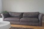 Leren (Nubuck) bank + loveseat in taupe, Ophalen, Gebruikt, Driepersoons, 75 tot 100 cm