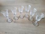 6 oude kristallen glaasjes, Ophalen of Verzenden