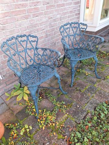 Gietijzeren Tuinstoeltjes - Set van 2 beschikbaar voor biedingen