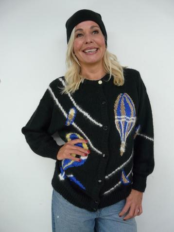 *Abfab Vintage Zwarte Vest met Luchtballonnen L* beschikbaar voor biedingen