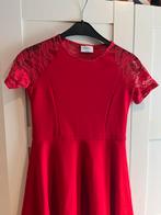 Rode feestjurk D-xel maat 164, Kinderen en Baby's, Kinderkleding | Maat 164, Ophalen of Verzenden, Zo goed als nieuw, Meisje, Jurk of Rok