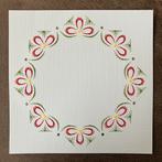 Geborduurde oplegkaart 60, Hobby en Vrije tijd, Kaarten | Zelf maken, Ophalen of Verzenden, Zo goed als nieuw