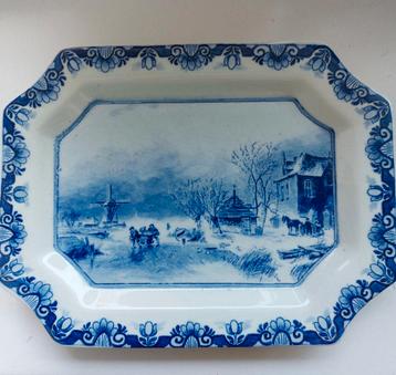 Delfts rechthoekig schaaltje naar A.Schelfhout 16 x 12 cm beschikbaar voor biedingen