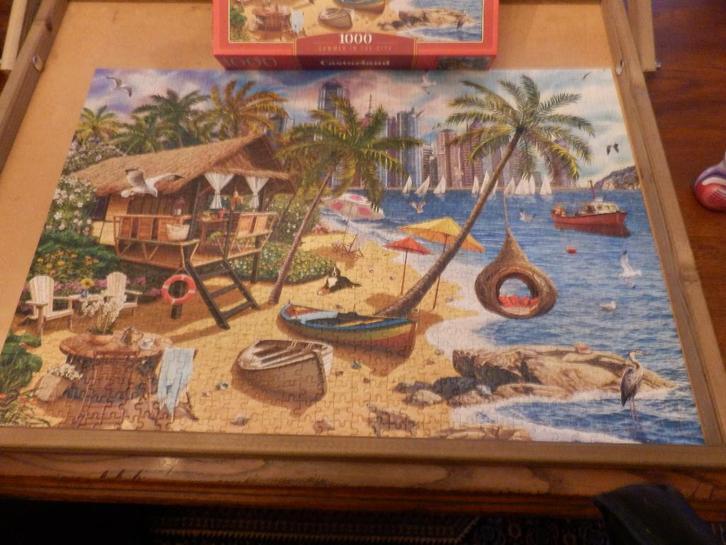 Castorland legpuzzel - Summer in the City - 1000 Stukjes, Hobby en Vrije tijd, Denksport en Puzzels, Zo goed als nieuw, 500 t/m 1500 stukjes