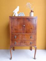 Antieke mahoniehouten kabinet, Engelse vintage kast, Huis en Inrichting, Kasten | Ladekasten, 50 tot 100 cm, 1 of 2 laden, 25 tot 50 cm