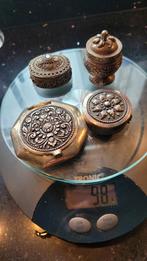 4 Zilveren Gedecoreerde Doosjes, Ophalen of Verzenden, Zilver