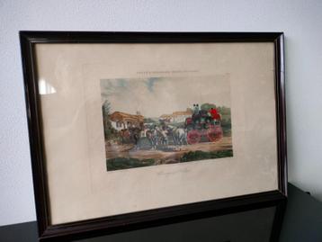 Gravure C.C. Henderson H Paprill Changing Horses 1874 beschikbaar voor biedingen