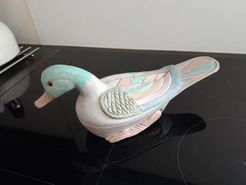 HOUTEN EEND ( opbergbakje )  beschikbaar voor biedingen