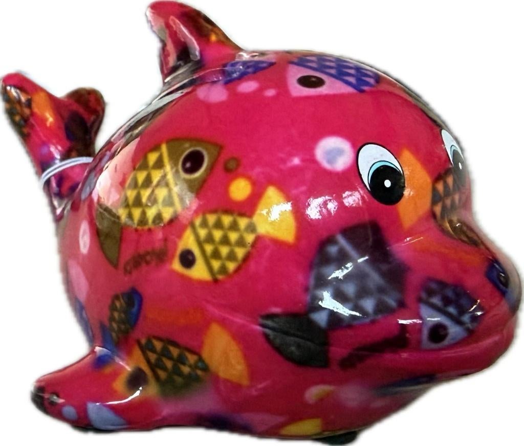 Pomme Pidou Dolphin Twisty Pink Small Moneybank, spaarpot, Verzamelen, Spaarpotten, Ophalen of Verzenden, Nieuw, Steen, Aardewerk of Keramiek