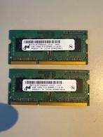 2x 2GB DDR2 PC3-8500S Laptop Geheugen, Computers en Software, RAM geheugen, Gebruikt, Ophalen of Verzenden, DDR2, 2 GB