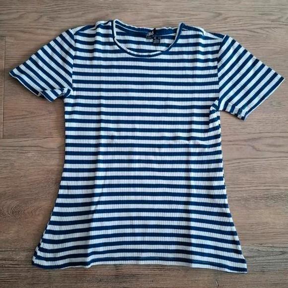 Nieuw shirt blauw/wit gestreept - maat S, Kleding | Dames, T-shirts, Nieuw, Maat 36 (S), Blauw, Korte mouw, Ophalen of Verzenden