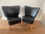 Set Vintage Cocktail stoelen, Huis en Inrichting, Stoelen, Ophalen, Gebruikt, Twee, Zwart