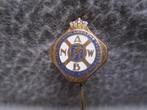 speld  A.N.W.B.    emaillen  goudkleur, Ophalen of Verzenden, Zo goed als nieuw, Transport