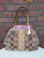 Coach tas met logo print, origineel, Verzenden, Gebruikt, Beige, Handtas