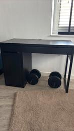Ikea bureau zwart donkerbruin, Huis en Inrichting, Ophalen of Verzenden, Gebruikt, 25 tot 50 cm, Rechthoekig
