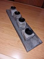 Houten Adventskrans met metalen houders, Ophalen, Hout, Minder dan 25 cm
