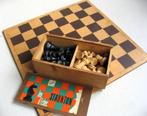 Houten Revanche schaaktstukken+Revanche bord+ damstenen, Hobby en Vrije tijd, Gezelschapsspellen | Bordspellen, Een of twee spelers