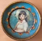 Miniatuur portret Miss Willoughby George Romney GB Florence, Ophalen of Verzenden