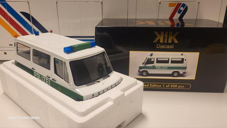 KK Scale Models Mercedes-Benz 208D Bus Polizei Politie, Hobby en Vrije tijd, Modelauto's | 1:18, Nieuw, Auto, Overige merken, Ophalen of Verzenden