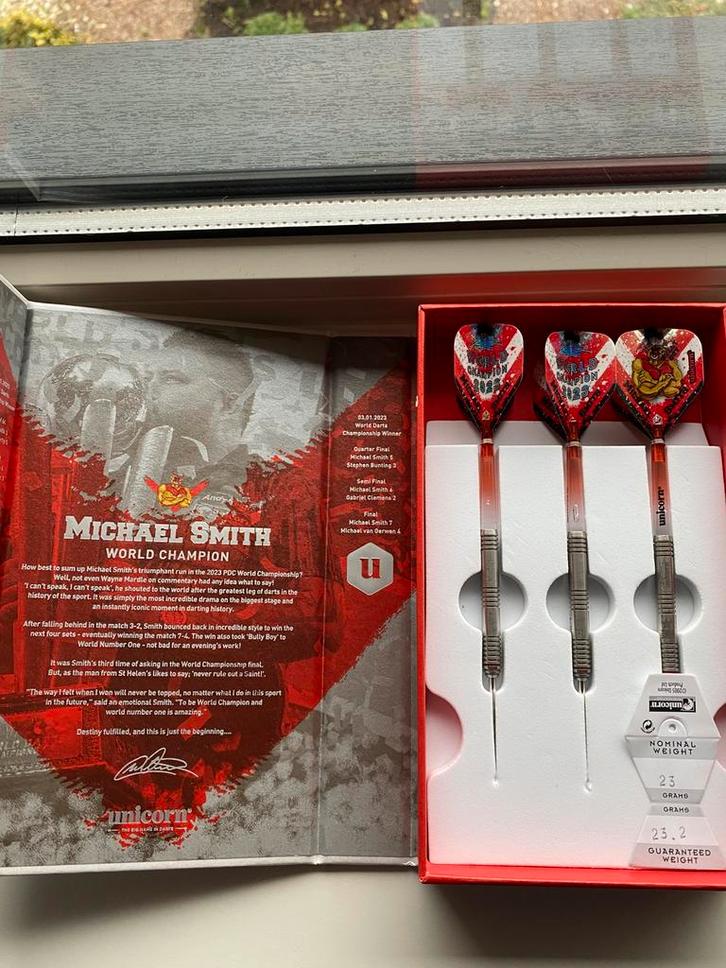 Michael Smith Unicorn World Champion, Sport en Fitness, Darts, Pijlen, Ophalen of Verzenden