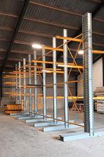 Draagarmstelling. 12 verzinkte staanders + inhaakarmen 120cm, Zakelijke goederen, Kantoor en Winkelinrichting | Magazijn, Stelling en Opslag